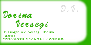 dorina versegi business card